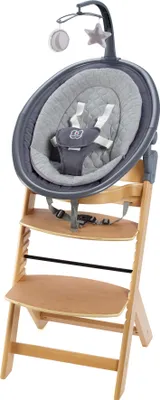 Produktbild von BabyGo Kinderhochstuhl NewBorn Family, grey/natur