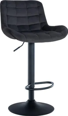 Produktbild von Barhocker – Eleganter Sitzstuhl – Höhenverstellbares Design, Komfort und modernes Design | Farbe: Schwarz | Material: Weich