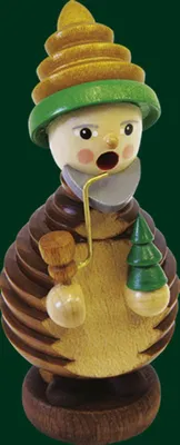 Produktbild von Räucherfigur Waldwichtel mit Tannenzäpfen Höhe= 10cm NEU