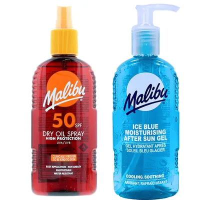 Zdjęcie produktu dla Malibu Olejek Brązujący SPF50 200ml + Żel Po Opalaniu 200ml