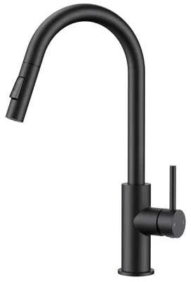 Image de Robinet de cuisine avec douchette extractible en nickel brossé