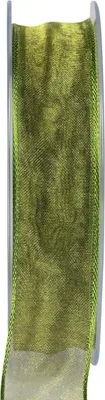 Produktbild von Chiffon Organza Band Grün 25mm 20m Dekoband Geschenkband Deko
