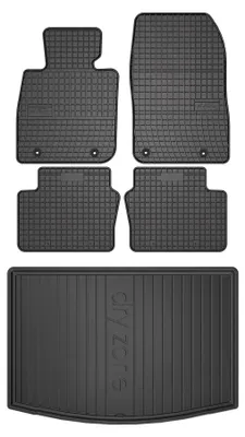 Produktbild von Gummimatten + Kofferraumwanne für Mazda CX-3 2015-2021 (SUV/Crossover, oberer Ladeboden) – Schwarz, passgenau – Wielganizator SolidPRO