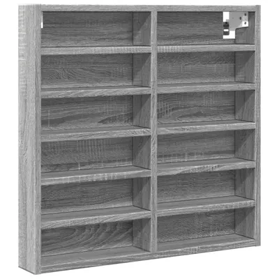 Obrázok produktu pre vidaXL Vitrína Grey Sonoma 60x8,5x58 cm Materiál na báze dreva