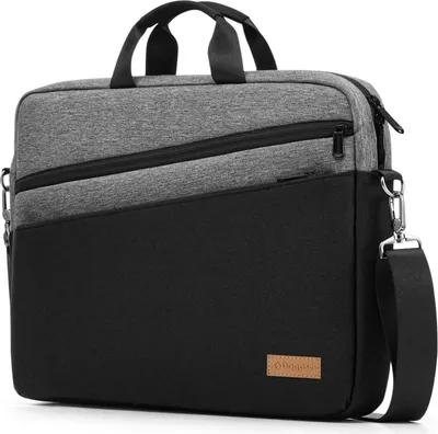 Zdjęcie produktu dla Torba na laptopa 17 17,3 cala Wodoodporna torba na ramię szara