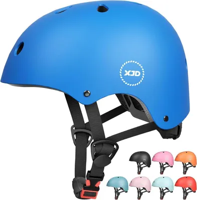 Image de XJD Enfants Jeunes Casque Vélo  CE Multisport Bleu M : 55-57 cm