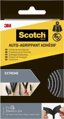 Image de 2 rubans agrippant adhésifs noir SCOTCH L.100 x l.25 mm