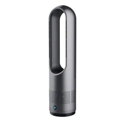 Produktbild von Zimilo Turmventilator ohne Flügel mit Heizfunktion, 80° Oszillation, leiser DC-Motor, 8 Windstufen, Fernbedienung, LED-Display, kindersiche, Grau