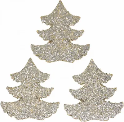 Produktbild von Streudeko Weihnachten Tannenbaum Gold Glitter 4cm 72 Stk Deko Tischdeko Weihnachtsdeko, 72 Stück