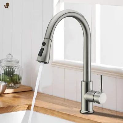 Produktbild von Edelstahl Ausziehbar Küchenarmatur mit brause 360°Küche Mischbatterie Wasserhahn