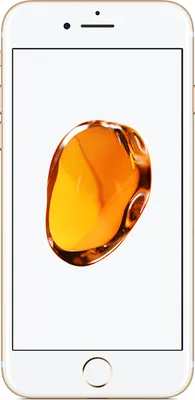 A gold iPhone 7 is shown front-on against a white background.