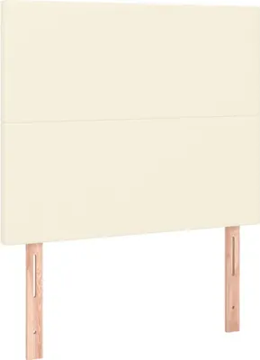Image de vidaXL Têtes de lit 2 pcs. Crème 100x5x78/88 cm Similicuir
