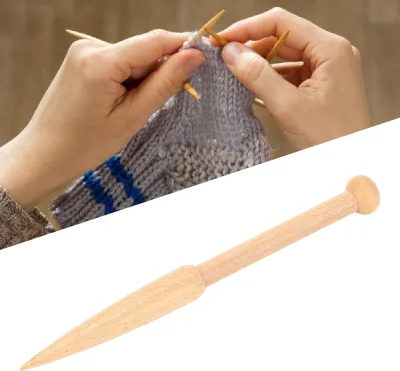 Produktbild von Holzspulenstab, Einzelkopf-Holzstricknadeln, Buche, Kunsthandwerk, Webmaschinen, Werkzeuge, 17,8 cm L