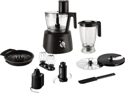 Produktbild von PHILIPS Avance Collection HR7776/90 Küchenmaschine, 1300 W, 2,4 l Schüssel, 1,5 l Mixer, 12 Geschwindigkeiten + Puls, schwarz