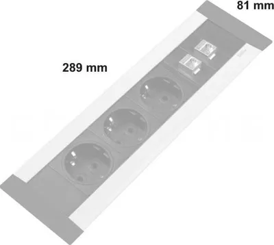 Produktbild von Schulte EVOline Frame Dock 00.010 Einbau Steckdose Data 3 + 2 fach