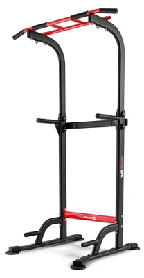 Produktbild von Power Tower mit Multigriff Klimmzugstange, Dip-Stangen & Liegestützgriffen, Fitnessgerät für Zuhause, Freistehend, 150 kg Max. Belastbarkeit