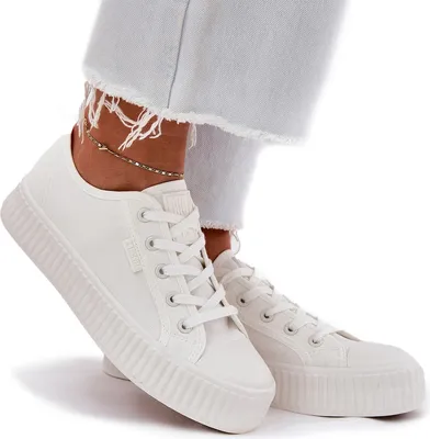 Produktbild von Damen Stoff Sneaker Auf Plattform Big Star RR274776 Weiß 41
