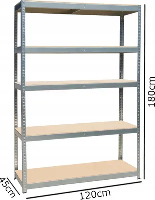 Obrázok produktu pre Kovový skladovací regál 182 x 120 x 45 cm