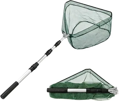 Produktbild von Kescher 130 cm, Aluminium und Nylon, klappbar, zum Angeln