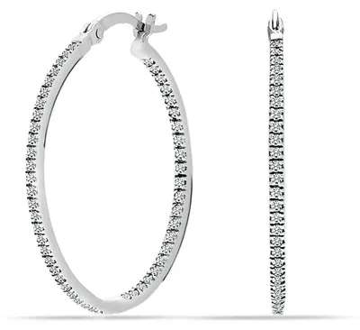 Produktbild von Bibei Damen-Creolen mit Zirkonia, 925er Sterlingsilber BIPE028
