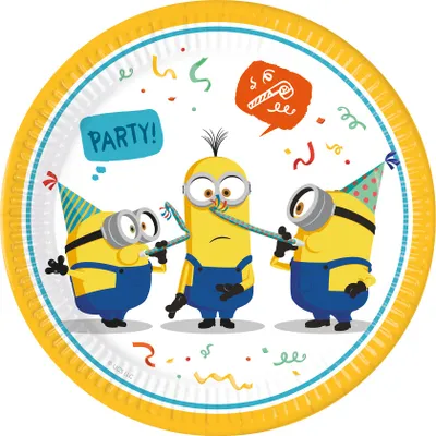 Produktbild von Minions The Rise of Gru Pappteller 8 Stück 23 cm