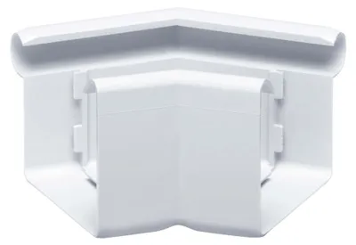 Produktbild von INEFA Rinnenwinkel 135 Grad kastenförmig Außenwinkel, PVC NW68 / 68mm Weiß Wulst außen, Verbindungsstück Dachrinnenzubehör, Germany