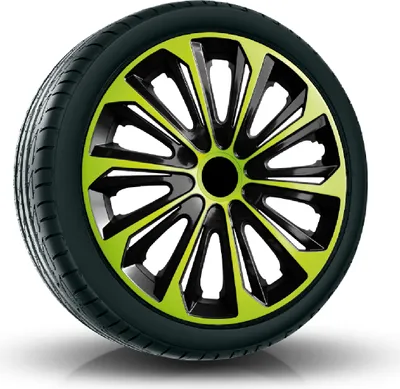 Produktbild von Radkappen Radzierblenden EINZELN (1Stück) 16 Zoll grün/schwarz STRONG Z458553