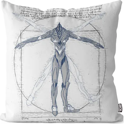 Produktbild von VOID Vitruvianischer Evangelion Kissenbezug Kissenhülle Polyester wasserfest eva-01 anime roboter kaiju