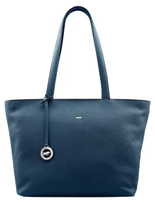 Image de Sac bandoulière HANNA, modèle shopper, bleu, pour femmes - en cuir