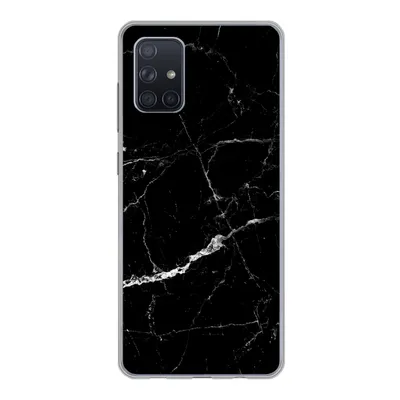Produktbild von MuchoWow® Handyhülle Schutzhülle Hülle für Samsung Galaxy A51 Marmor - Schwarz - Marmoroptik - Weiß - Luxus - Stein Silikon Softcase Handy Hülle - Schutzabdeckung