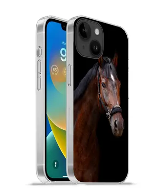 Produktbild von MuchoWow® Handyhülle Schutzhülle Hülle für Apple iPhone 14 - Softcase Pferd - Tiere - Braun Silikon Softcase Handy Hülle - Mobiltelefonhülle