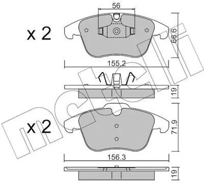 Produktbild von METELLI Bremsbeläge Satz Vorne Bremsklötze für JAGUAR XF (J05, CC9) 22-0675-4