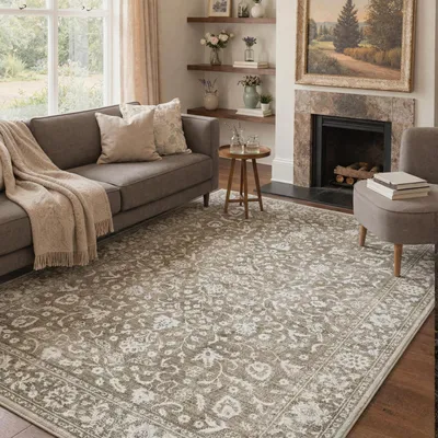 Obrázok produktu pre Umývateľný koberec do obývačky, obdĺžnikový, 160x230 cm, hnedý, s krátkym vlasom, protišmykový, možné prať v práčke
