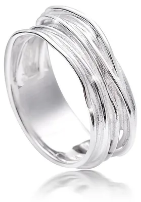Produktbild von MATERIA Damen Wickel-Ringe 925 Sterling Silber rhodiniert in Ring-Schachtel SR-92