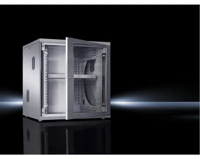 Produktbild von Rittal FlatBox 700x1025x700mm DK 7507220 21HE 19z Montagerahmen vorne Sichttür