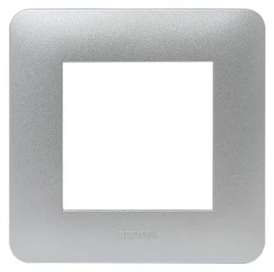 Image de Plaque 1 Poste Alu Casual Finition Aluminium Moderne - Debflex