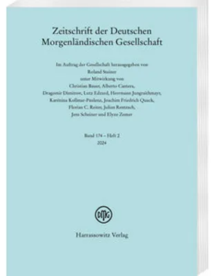 Obrázek produktu pro Zeitschrift der Deutschen Morgenländischen Gesellschaft 174 (2024) 2