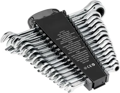 Immagine prodotto di Set di chiavi a cricchetto 16 pezzi - Misure metriche 8-24 mm - Ideale per garage e officina