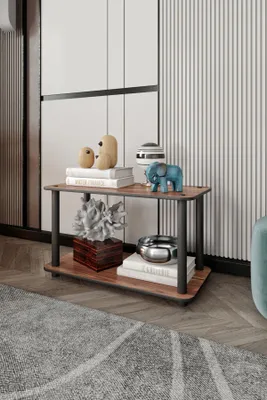 Obrázok produktu pre Skye Decor, konferenčný stolík z 100% MDF, orechová farba, 30 x 38 x 60 cm | Robustné nohy | Moderný a elegantný štýl pre váš domov alebo kanceláriu, funkčný a štýlový.