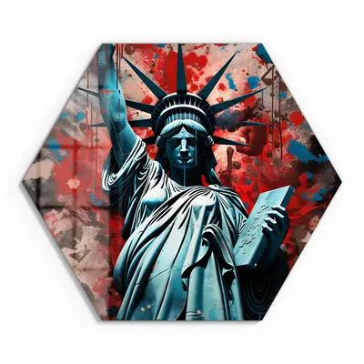 Produktbild von DEQOART Glasbild Echtglas 40x35 cm 'Freiheitsfunkeln' Wandbild Bild modern Deko