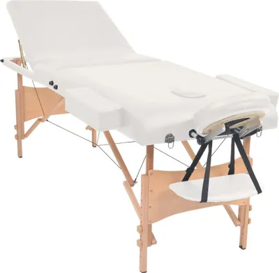 Produktbild von vidaXL Massageliege 3-Zonen Klappbar 10 cm Sitz Weiß