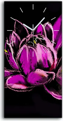 Produktbild von Dekor Leinwand Uhr Wandbilder Geräuschlos 30x60 Gemälde Abstrakte Blumen Kunst - weiße Hände