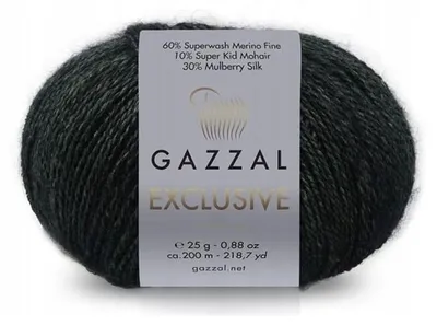 Produktbild von Gazzal Exclusive 9913 Leśny: Luxus Merino-Seide-Kaschmir Garn, zarte Weichheit