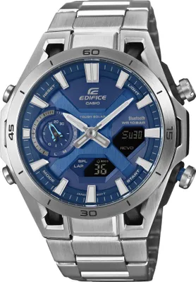 A close-up studio shot of a men's wristwatch.