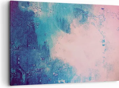 Produktbild von Bild auf Leinwand - Leinwandbild - Einteilig - Abstraktion Rosa Blau - 120x80cm - Wand Bild - Wanddeko - Wandbilder - Leinwanddruck - Bilder - Wanddekoration - Leinwand bilder - AA120x80-4856