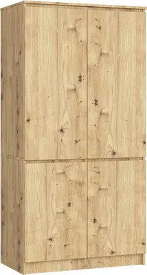 Obrázek produktu pro Čtyřdveřová šatní skříň 90 cm LOTA - dub artisan