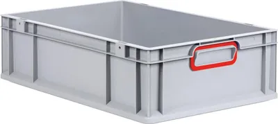 Produktbild von Allit EuroBox 617, 600x400x170 mm, Griffe geschlossen, grau/rot