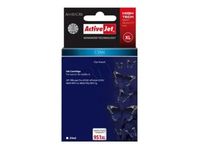 Produktbild von Activejet AH-951CRX Tinte (Ersatz für HP 951XL CN046AE; Premium; 25 ml; Cyan)