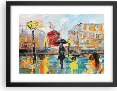 Produktbild von Gerahmtes Poster - Schwarzer Rahmen - Frau Bild Öl - 40x30 cm - Wand Bild - Wanddeko - Wandbilder - Kunstposter - Wandposter - Bilderrahmen - Bilder - Kunstdruck - Wanddekoration - P2BAA40x30-4974