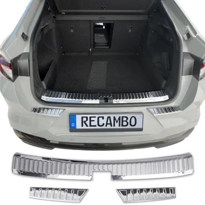 Immagine prodotto di Protezione del bordo di carico in acciaio inossidabile interno + esterno cromato adatto per Skoda Enyaq Coupé | Anno di costruzione dal 2021>
